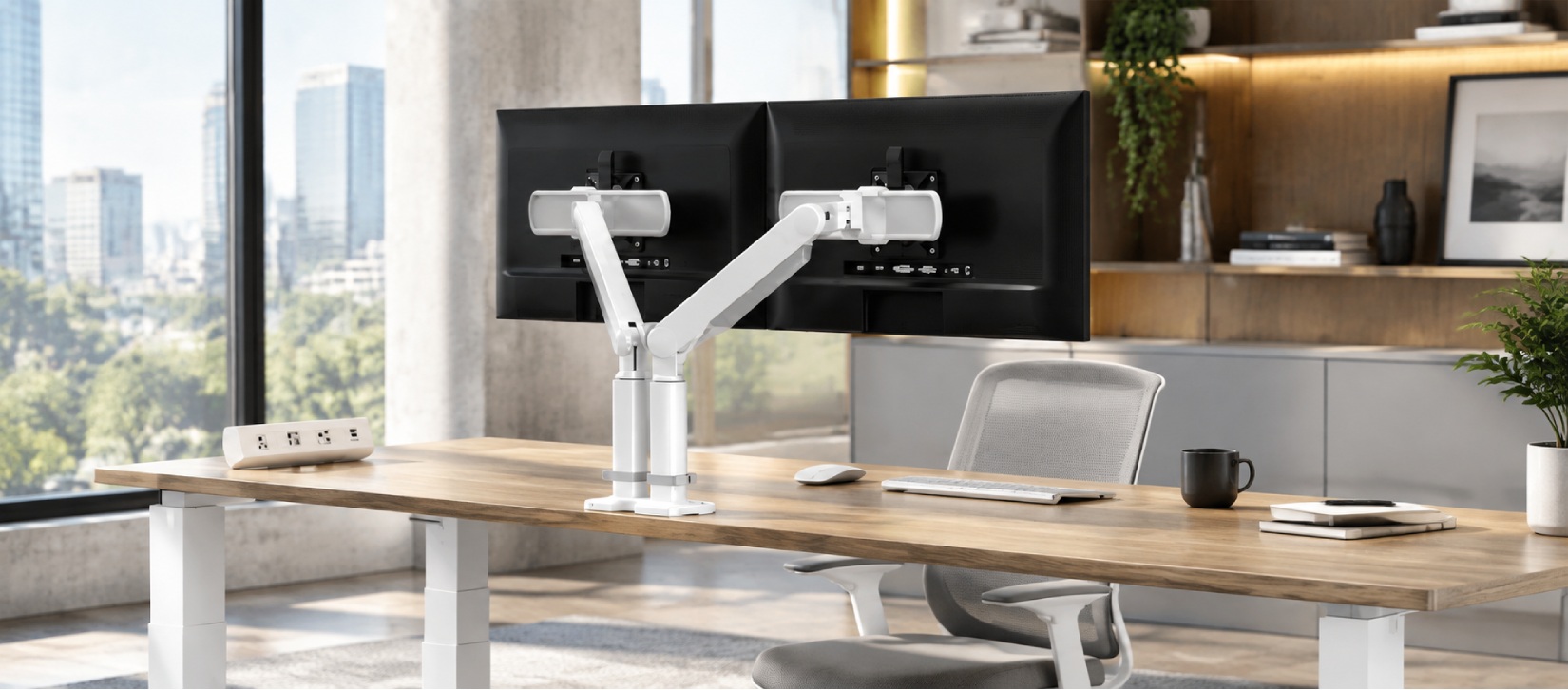 Global Dual Adjustable Monitor Arm