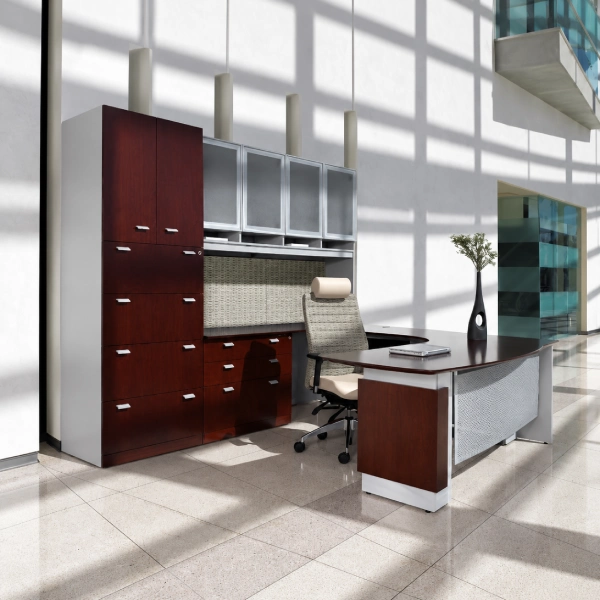 Global Dufferin Modern Veneer Desk