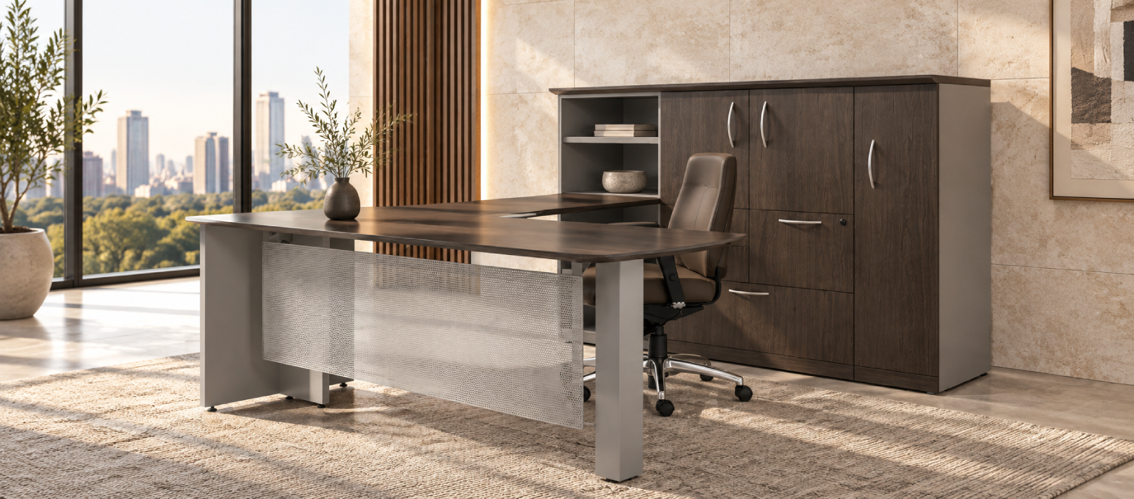 Global Dufferin Modular Veneer Office Desk
