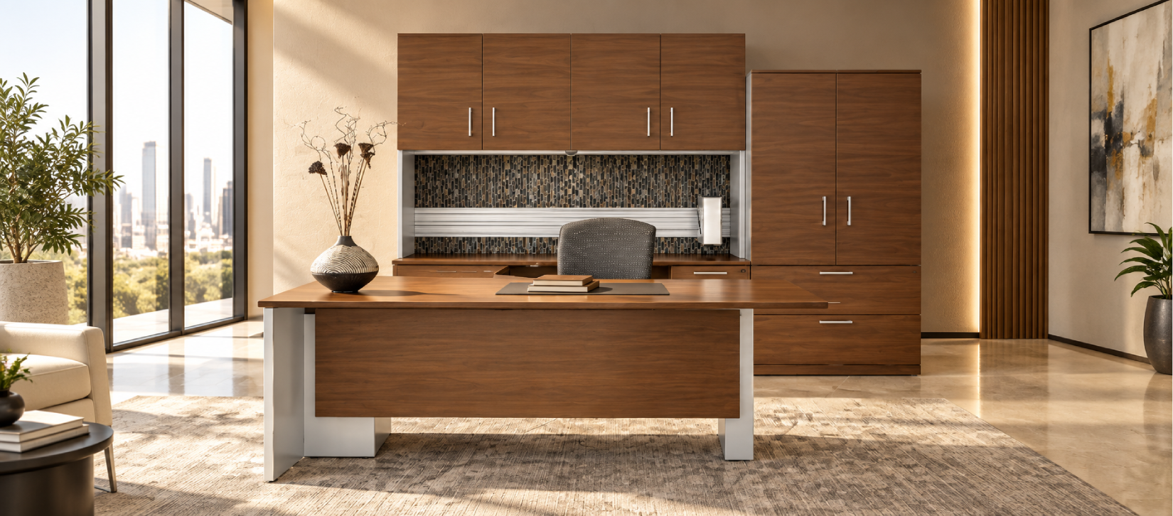 Global Dufferin Premium Veneer Office Desk
