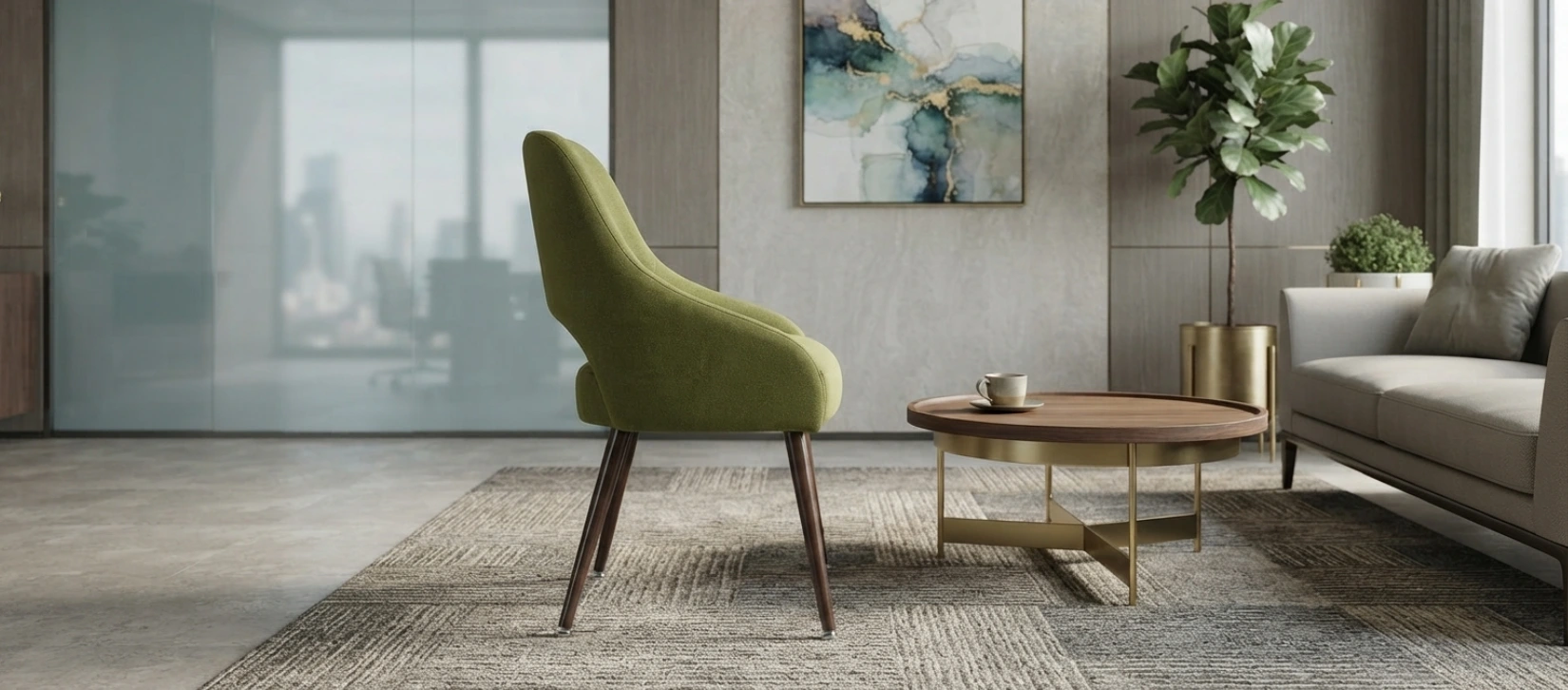 Global Erin Curved-Arm Office Guest Chair