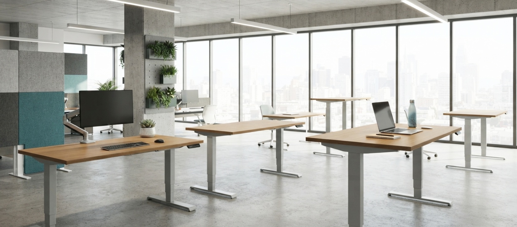 Global Foli Sit Stand Height Adjustable Table