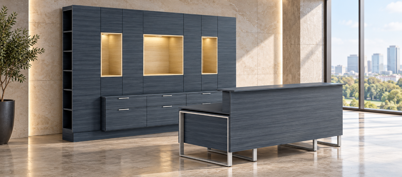 Global Foundations Executive Veneer Desk