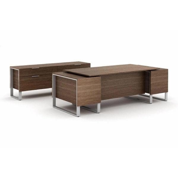 Global Foundations Veneer Workstation Desk