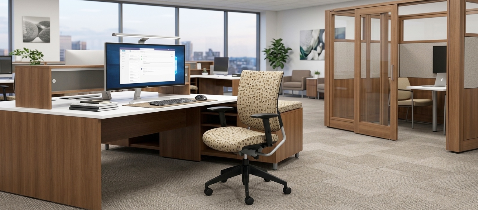 Global Graphic Patterned Upholstered Office Chair