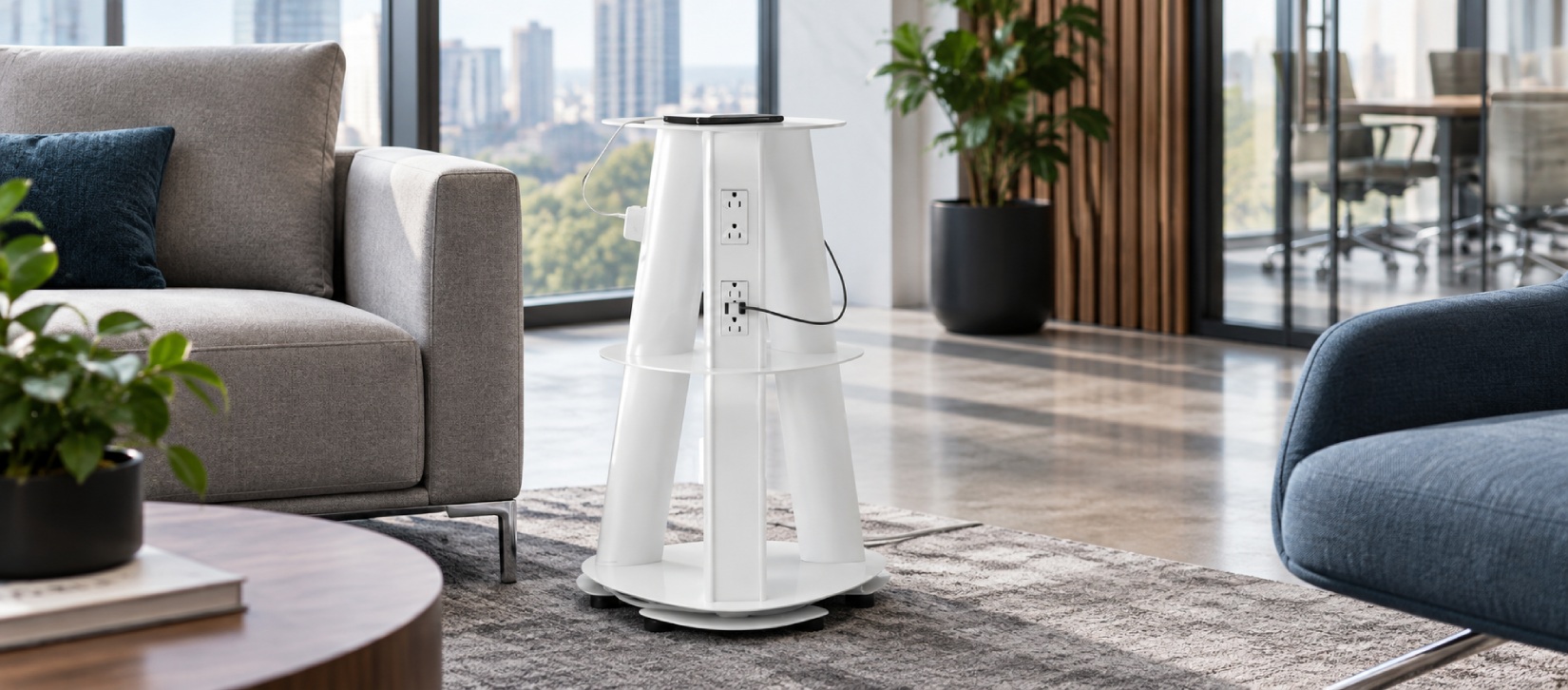 Global Isle Side Table Power Tower