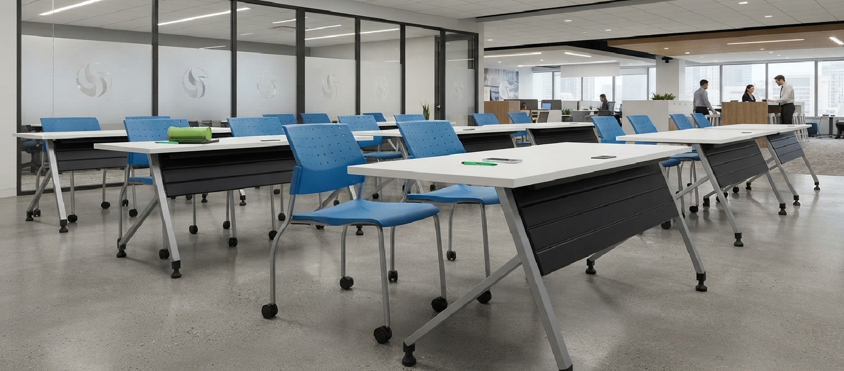 Global Junction Work and Training Tables – White Mobile