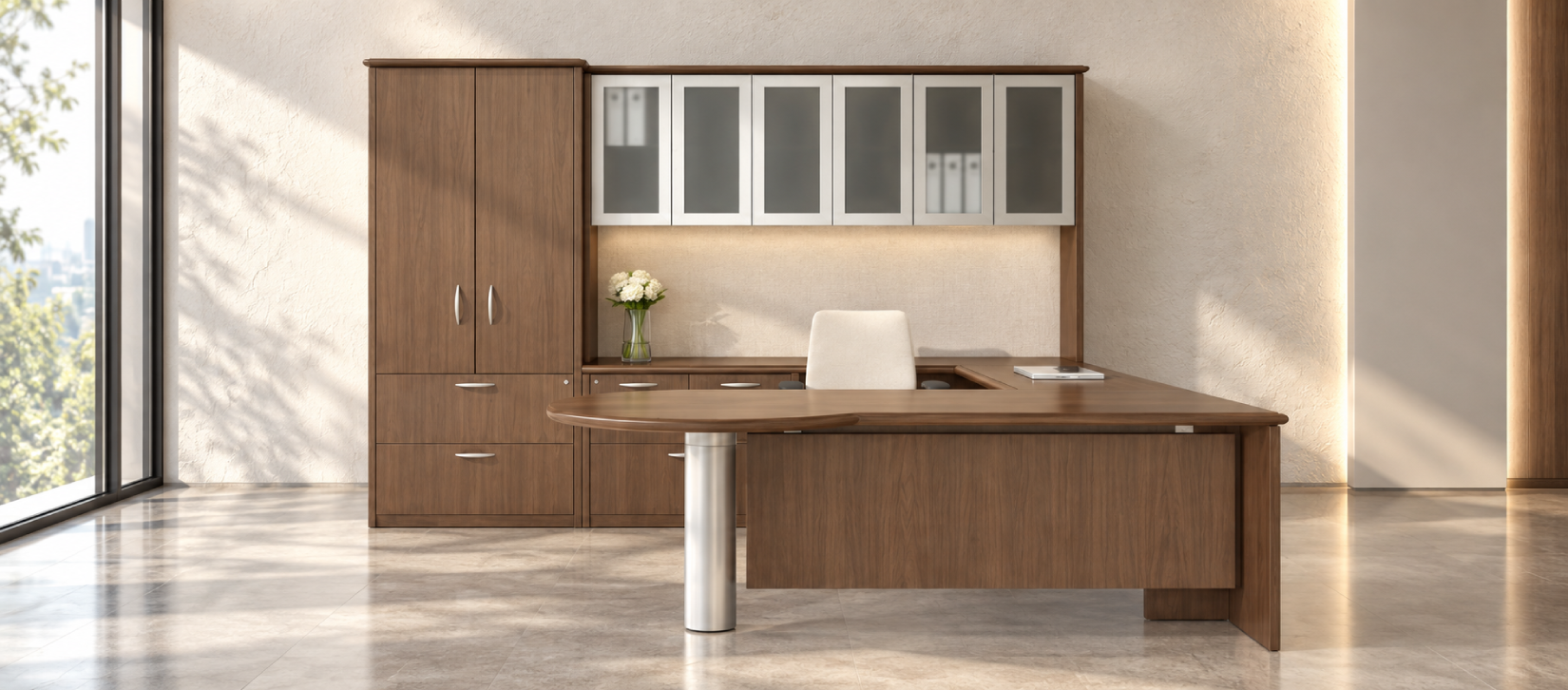 Global Kingston Contemporary Veneer Desk
