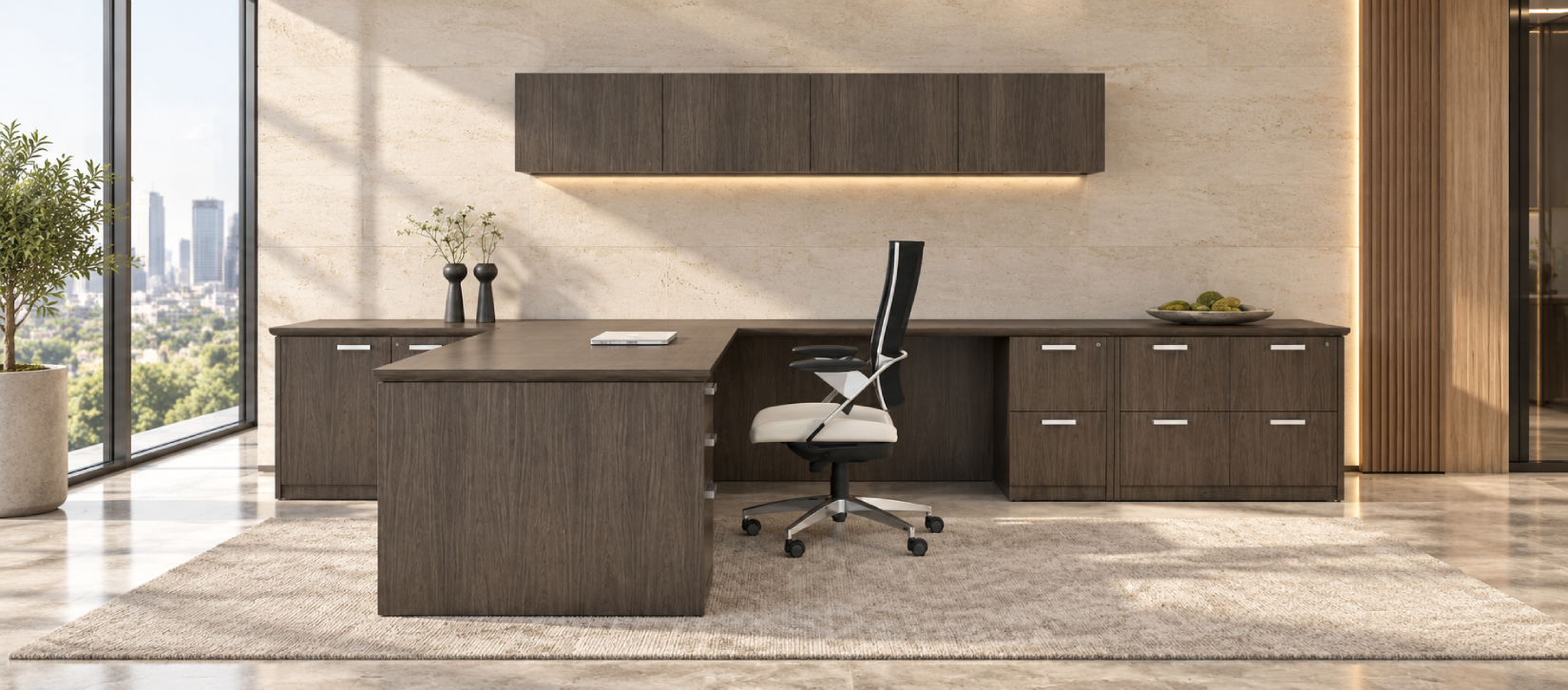 Global Kingston Executive Veneer Desk