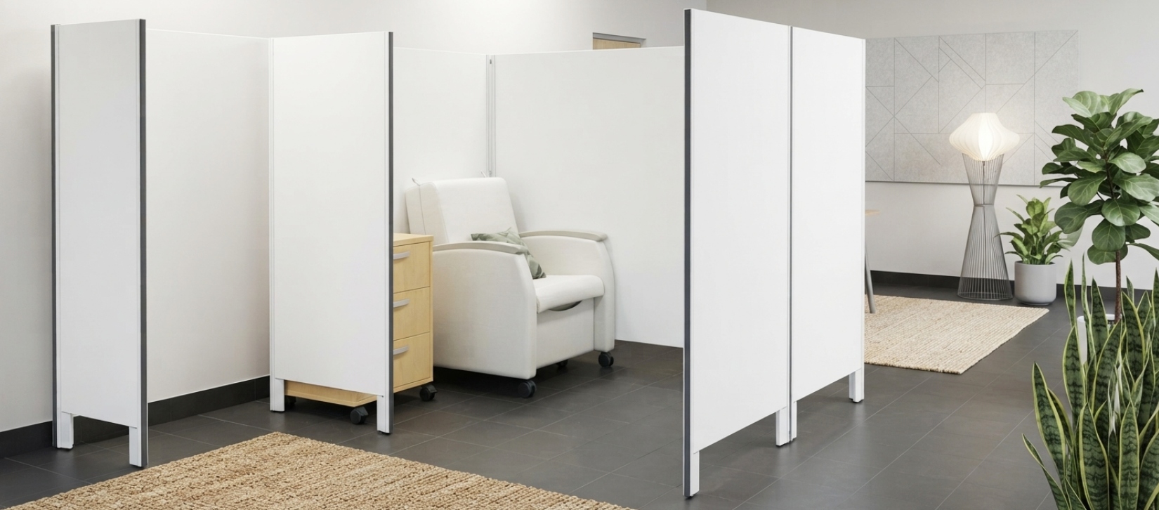 Global Linking White Privacy Screen Panels