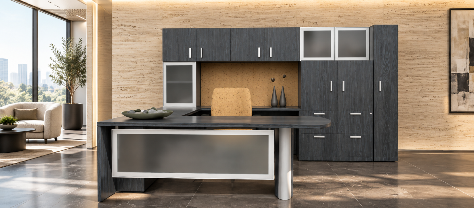 Global Lufton Executive Veneer Desking Collection