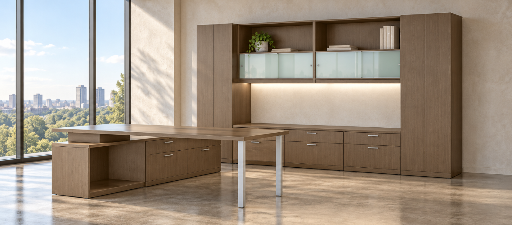 Global Lufton Veneer Desk Series