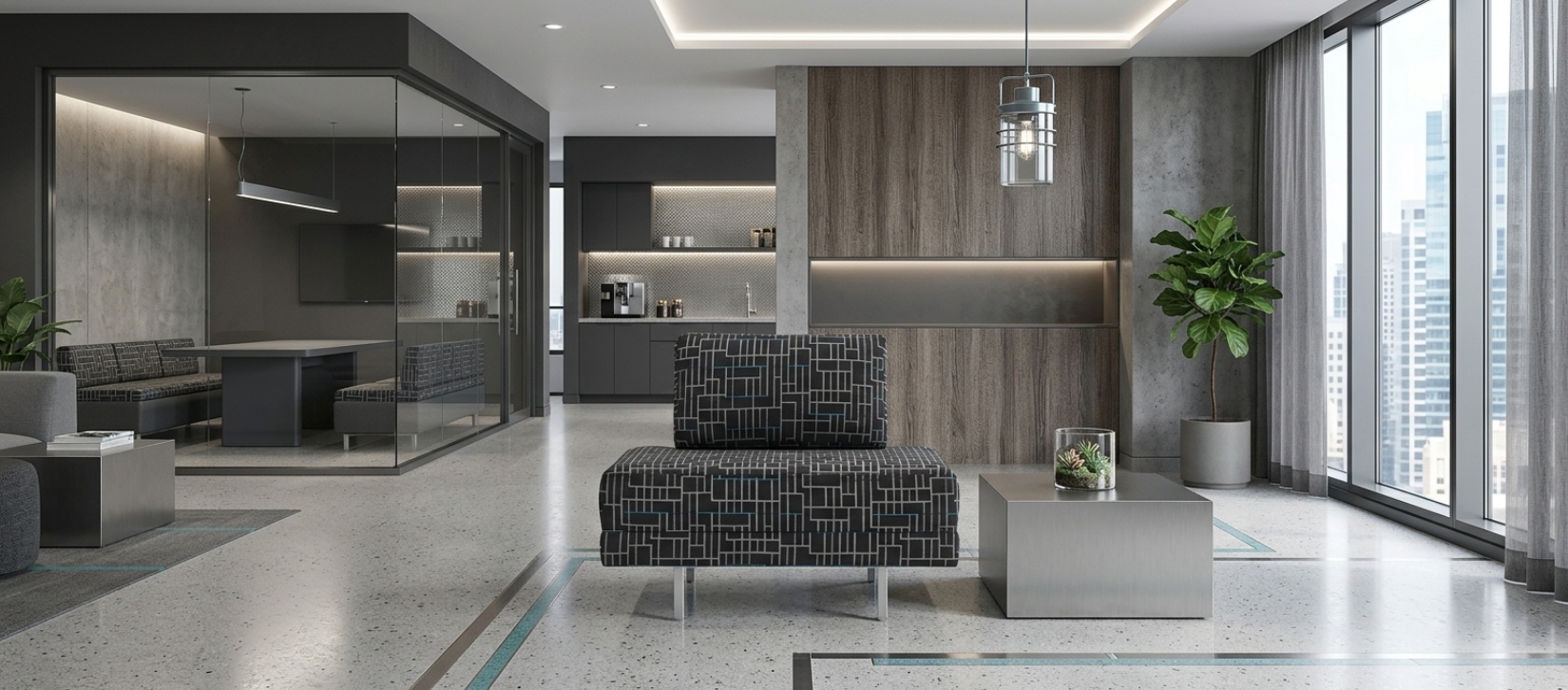 Global ML Park Geometric Pattern Lounge Bench