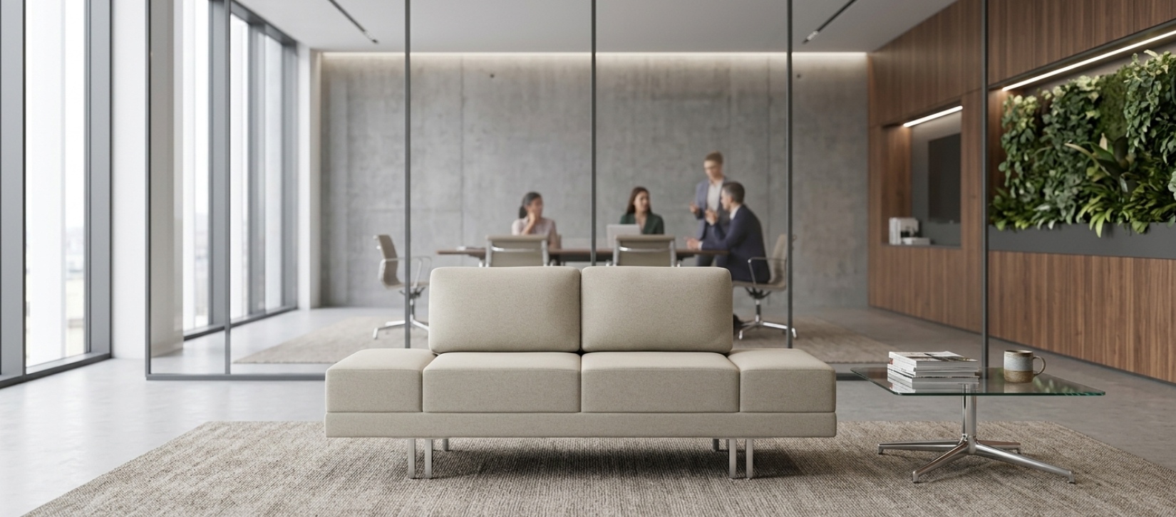 Global ML Park Ivory Two-Seat Lounge Bench
