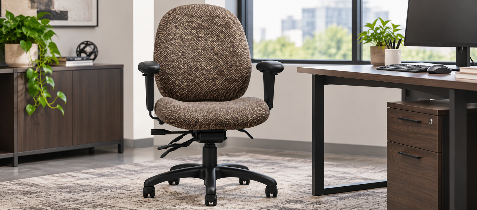 Global Malaga Heavy Duty Office Chair Brown