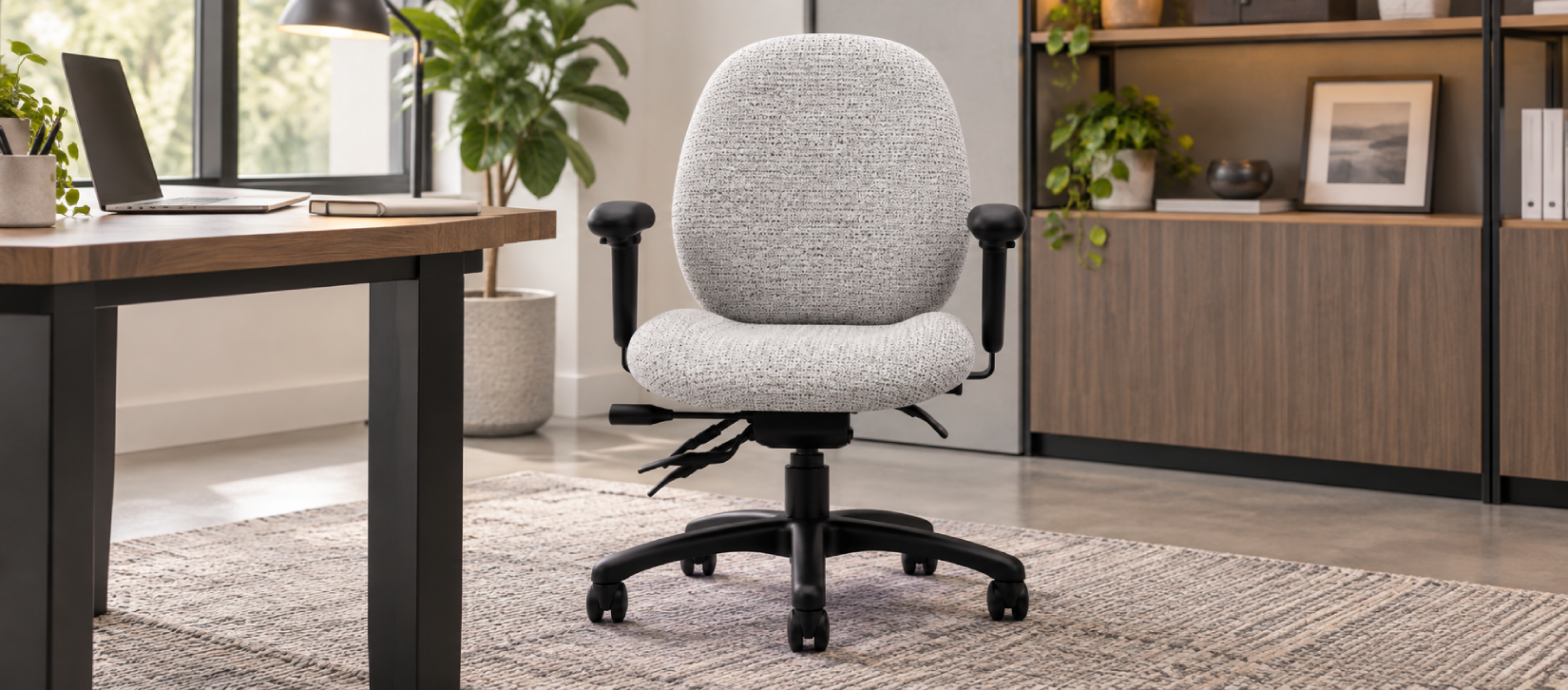 Global Malaga Heavy Duty Office Chair Light Gray