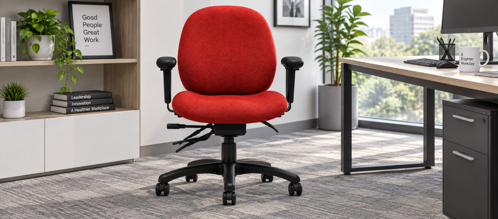 Global Malaga Heavy Duty Office Chair Red
