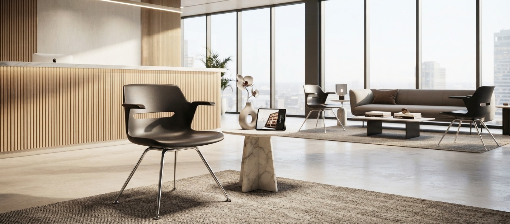 Global Moda Black Guest Chair