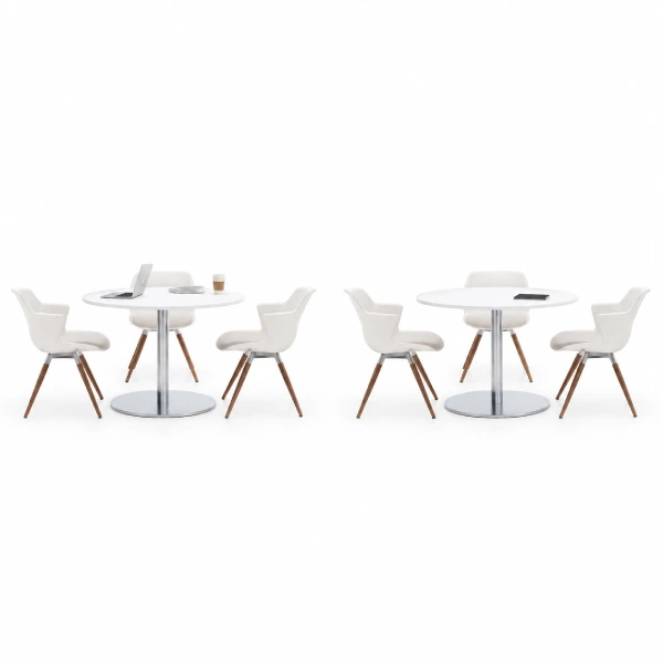 Global Moda Café-Style Office Guest Chairs with Pedestal Tables