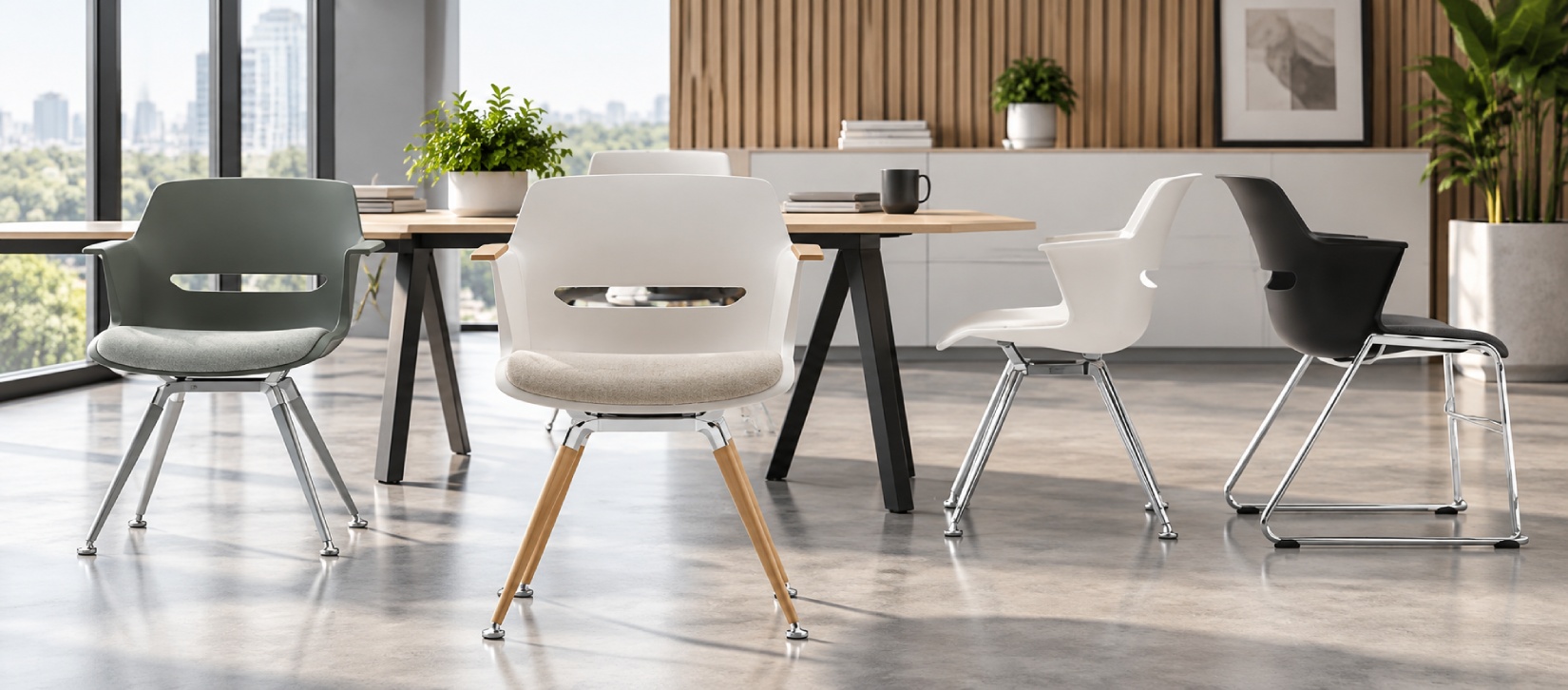 Global Moda Mixed-Base Office Guest Chair Collection