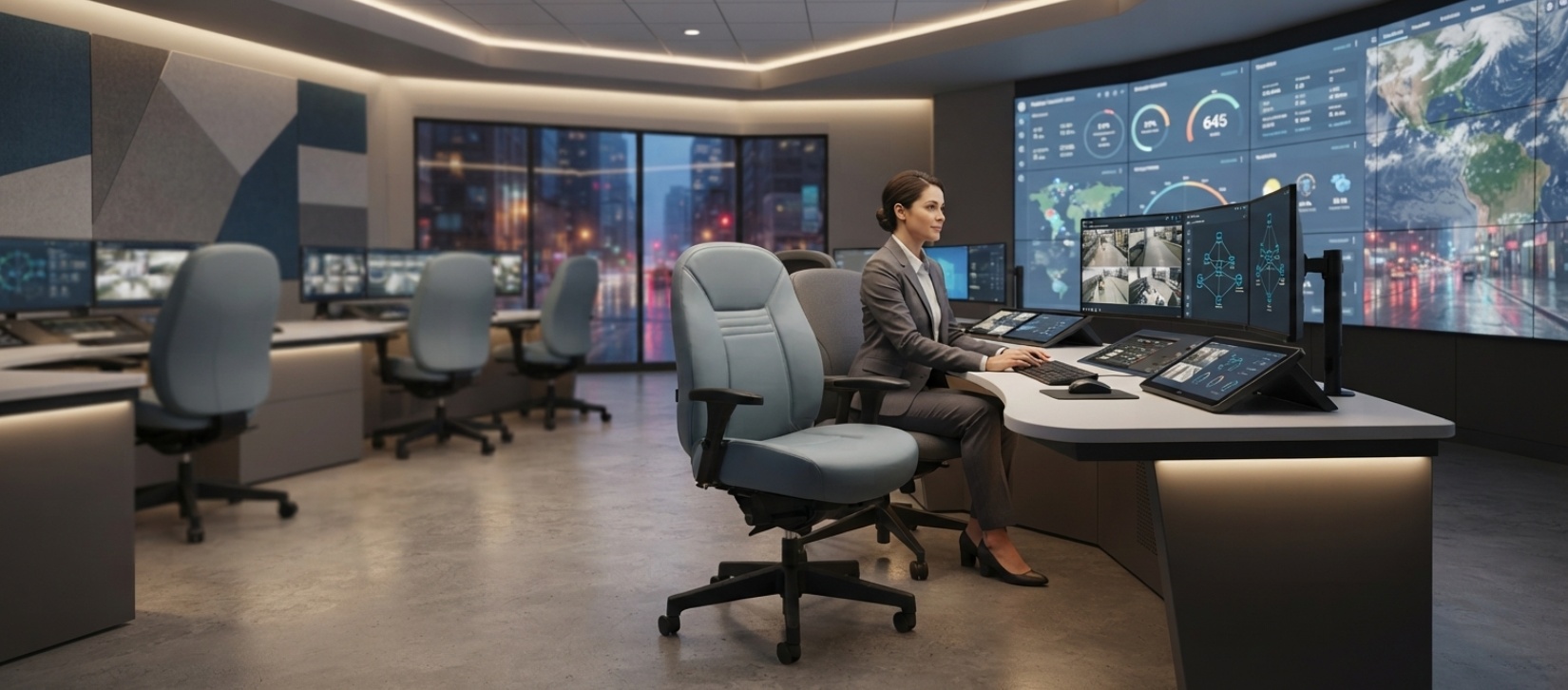 Global ObusForme Comfort XL Medium-Back Heavy-Duty Chair