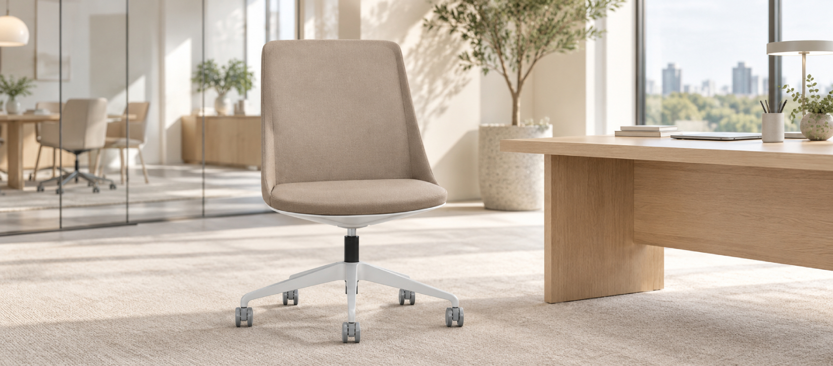 Global Prefer Armless Mesh Back Office Chair