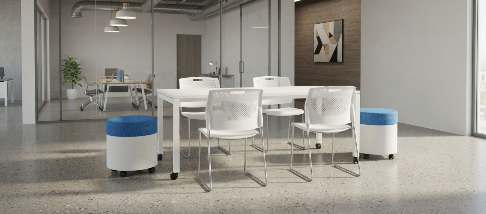 Global Princeton Laminate Desk Series – Rectangular Meeting Table
