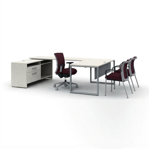 Global Princeton Laminate Desk Series – U-Shaped Desk with Storage