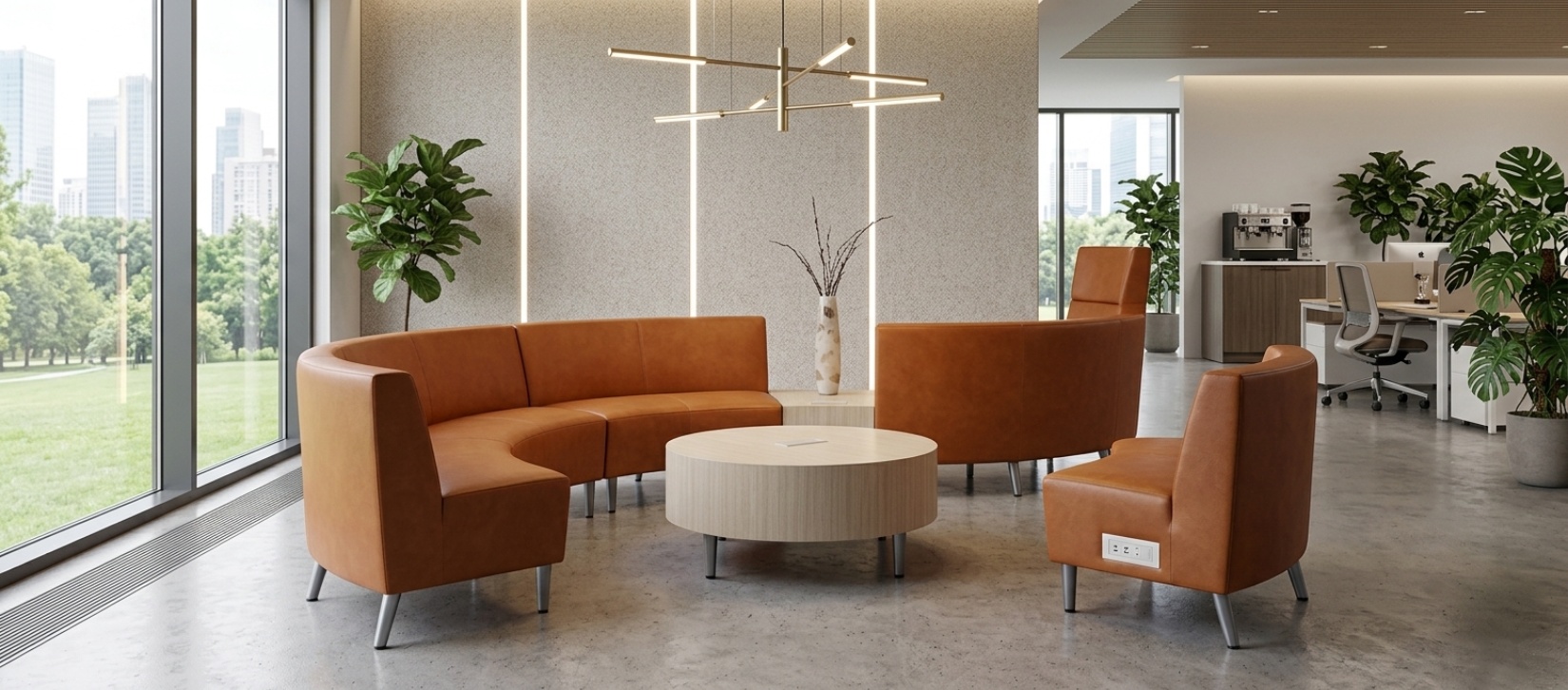 Global River Curved Modular Lounge Seating Collection