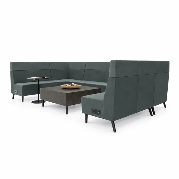 Global River High-Back Modular Lounge Seating Configuration