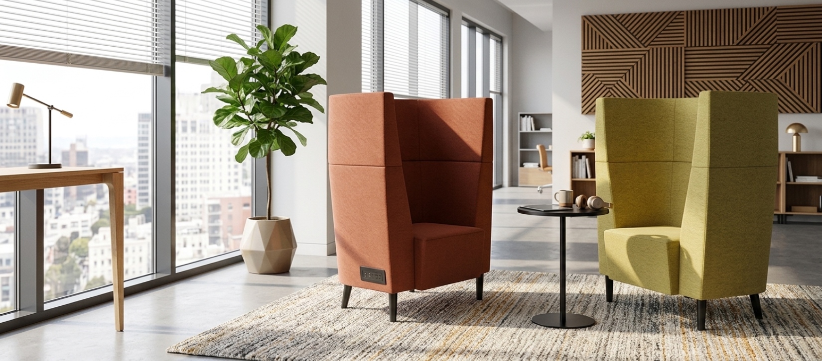 Global River Personal Harbor High-Back Lounge Chairs with Side Table