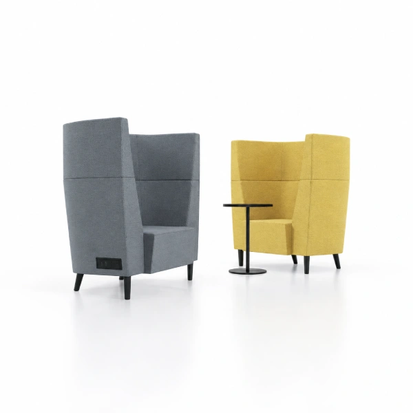 Global River Personal Harbor High-Back Lounge Chairs with Side Table