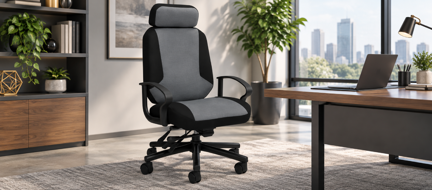 Global Robust Heavy Duty Chair 500 lb Capacity with Headrest