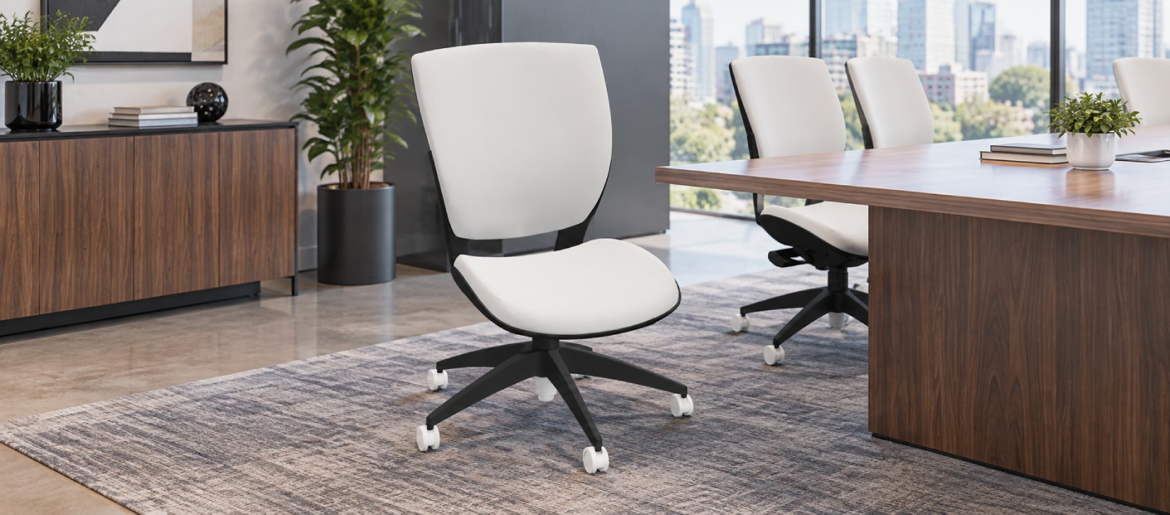 Global Roma Armless Conference Chair