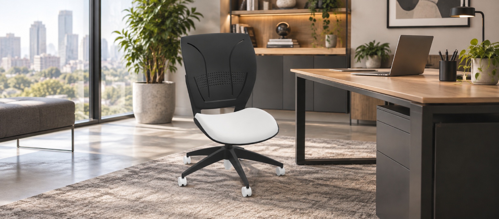 Global Roma Armless Ergonomic Task Chair