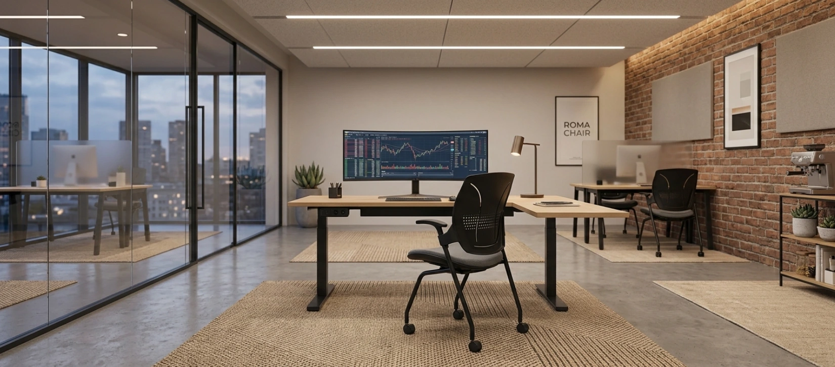 Global Roma Mesh Task Chair - Flexible Polypropylene Medium Back Armchair (1900)
