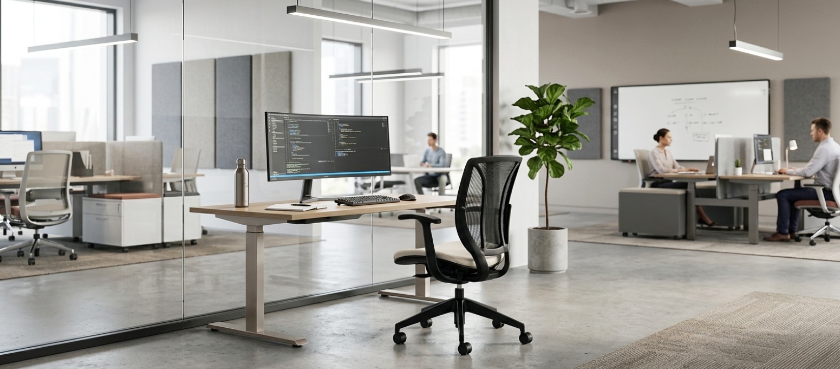 Global Roma Mesh Task Chair - Mesh Medium Posture Back with Arms (1906)