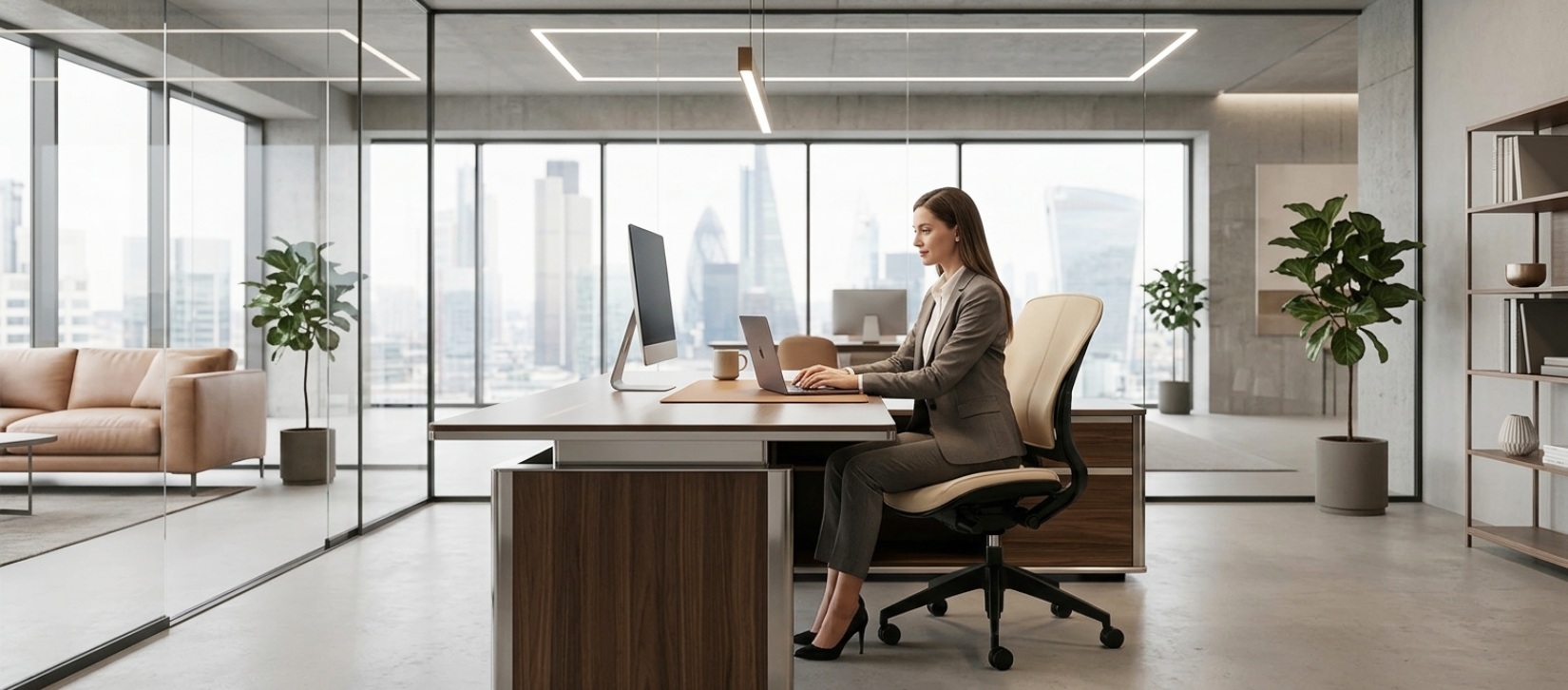 Global Roma Mesh Task Chair - Upholstered Medium Posture Back with Arms (1908)