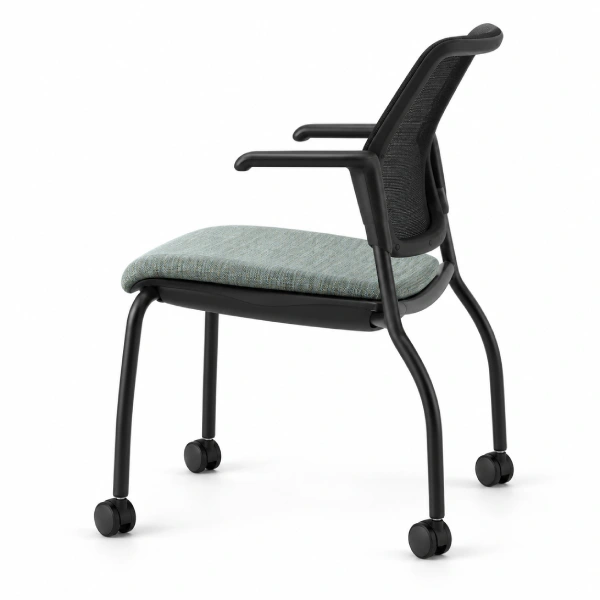 Global Sonic Upholstered Guest Chair with Casters
