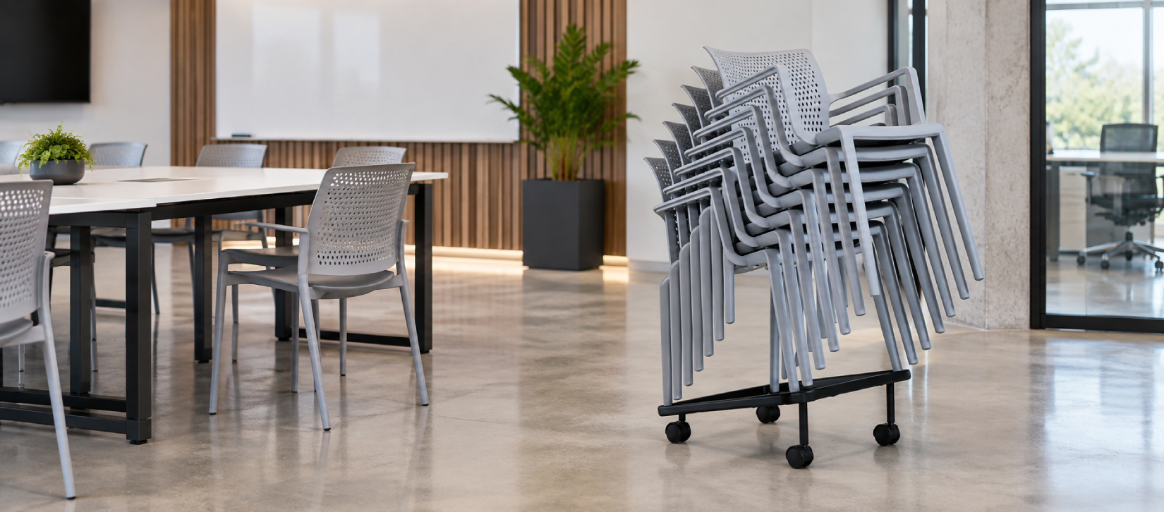 Global Spyker Stacking and Nesting Chair Dolly Set