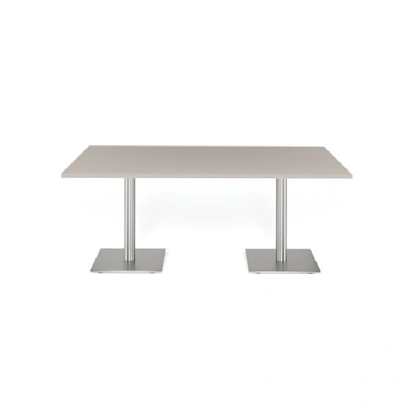Global Swap Greige Rectangular Double Base Table