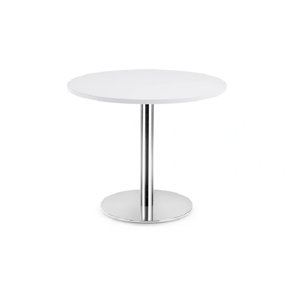 Global Swap White Round End Table