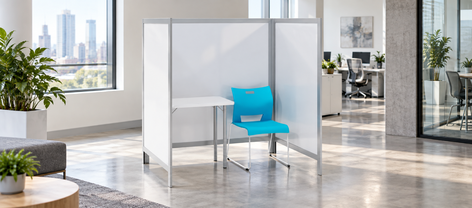 Global Universal Room Divider Privacy Panels Single Workstation