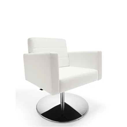 Global Upholstered Jeo Lounge Chair with Pedestal Base