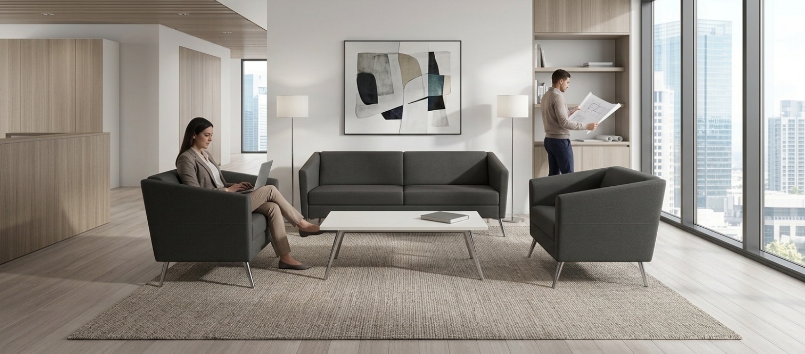 Global Wind Executive Office Lounge Sofa and Chair Series