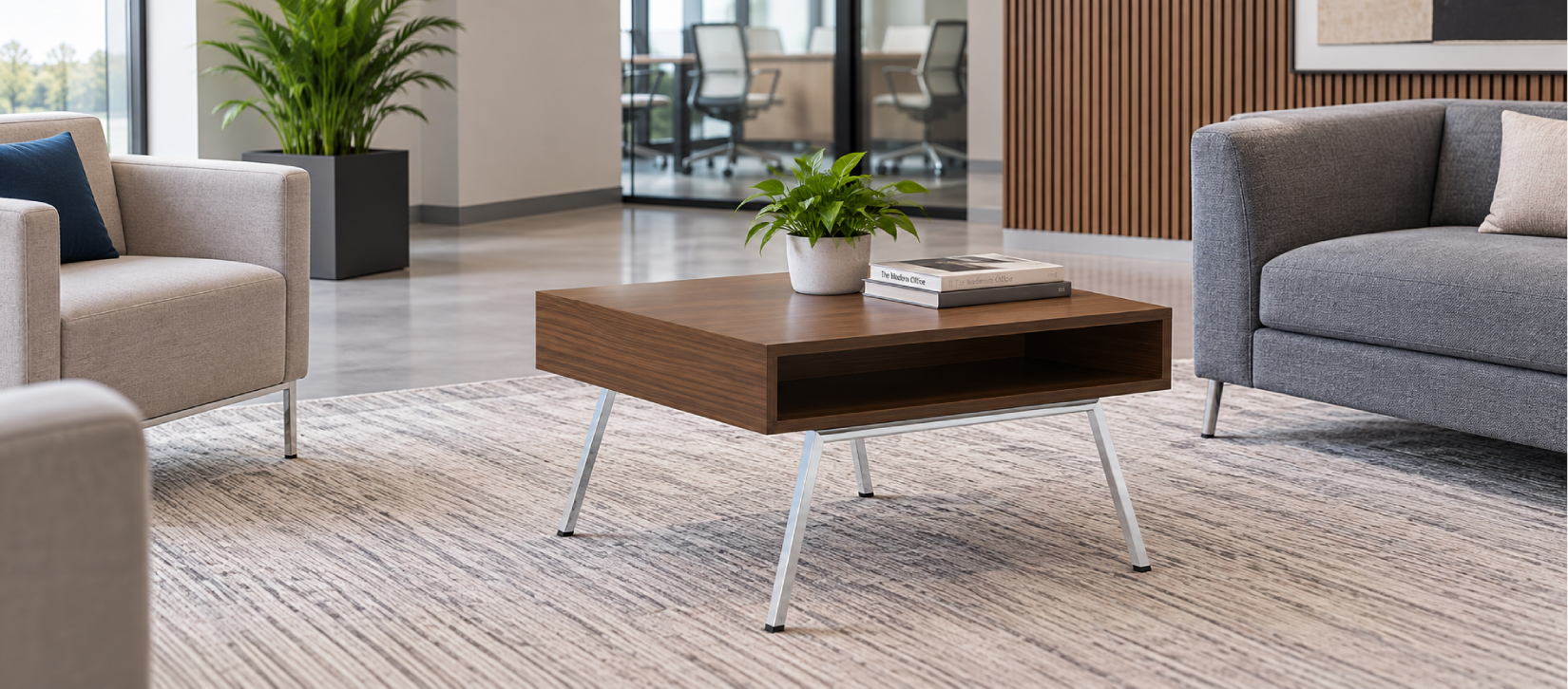 Global Wind Linear Occasional Table - Square Side Table\, Freestanding (3879)
