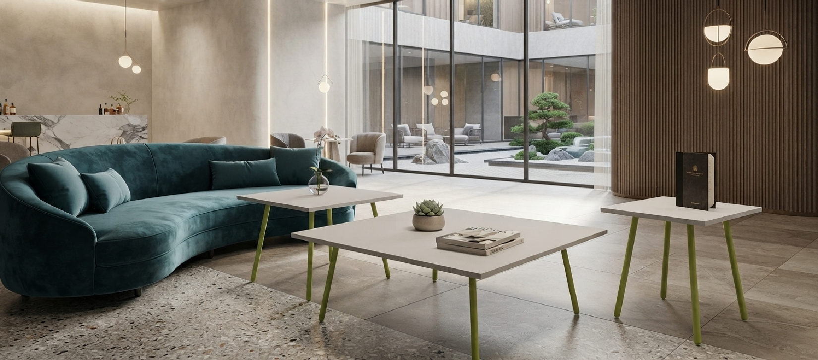 Global Wind square Lounge Table