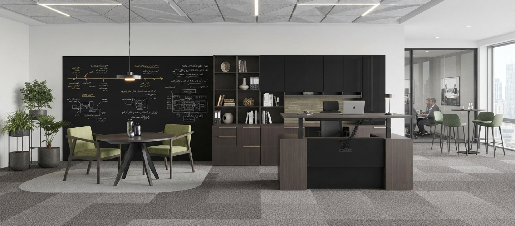 Indiana Adjustable Height Laminate Desk