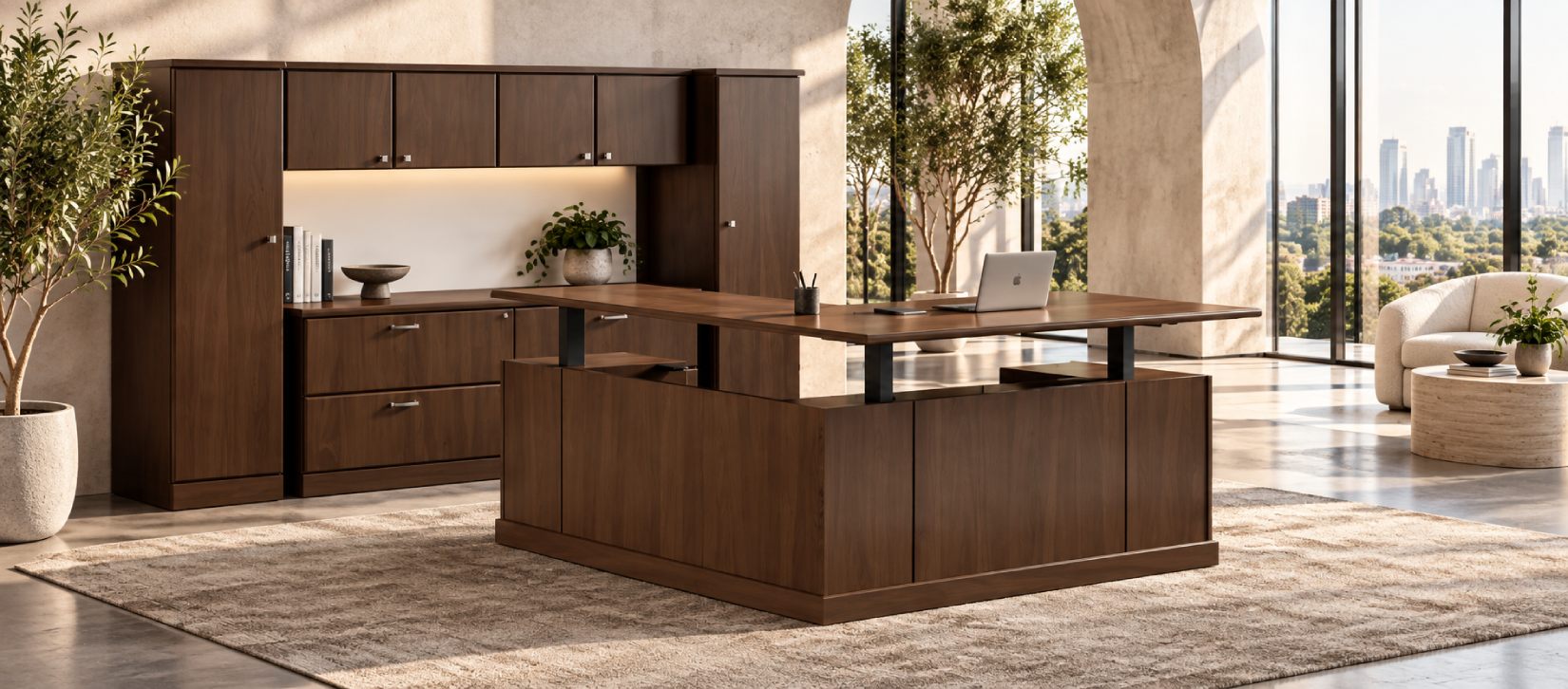Indiana Arlington Contemporary Veneer Desk