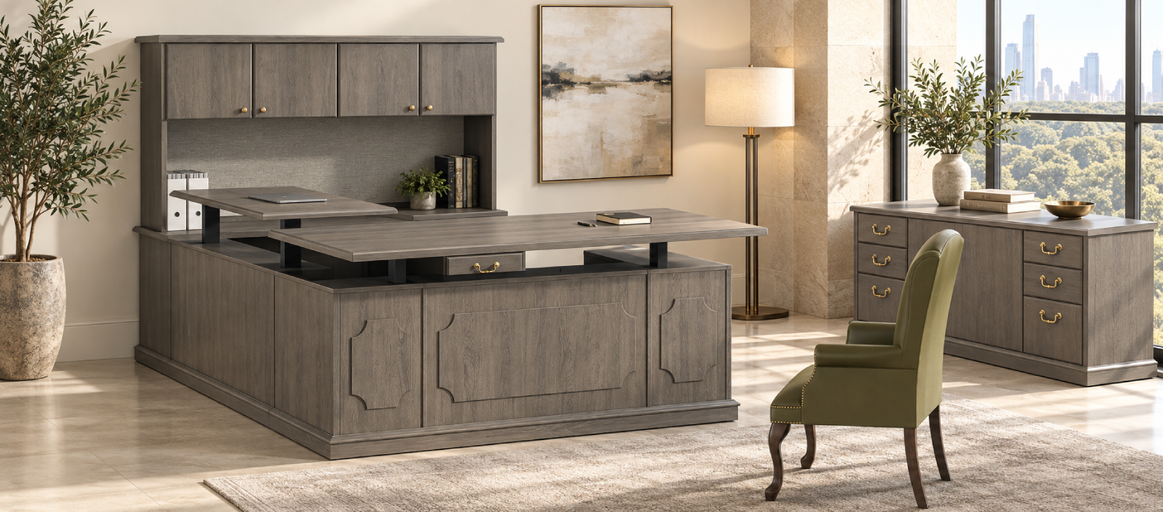 Indiana Arlington Executive Veneer Desk
